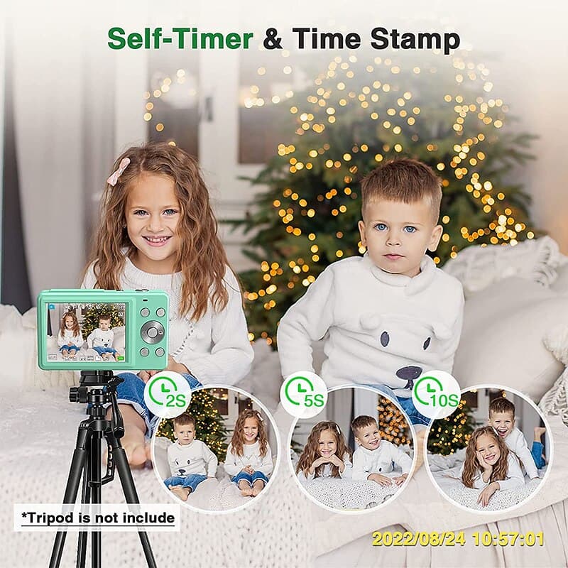 Digital Camera 1080P 44MP Vlogging Camera with LCD Screen 16X Zoom Compact Portable Mini Rechargeable Camera Gifts for Students Teens Adults Girls Boy thumbnail 6