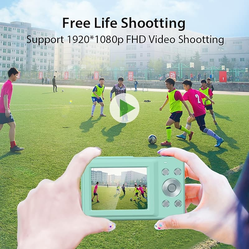 Digital Camera 1080P 44MP Vlogging Camera with LCD Screen 16X Zoom Compact Portable Mini Rechargeable Camera Gifts for Students Teens Adults Girls Boy thumbnail 9