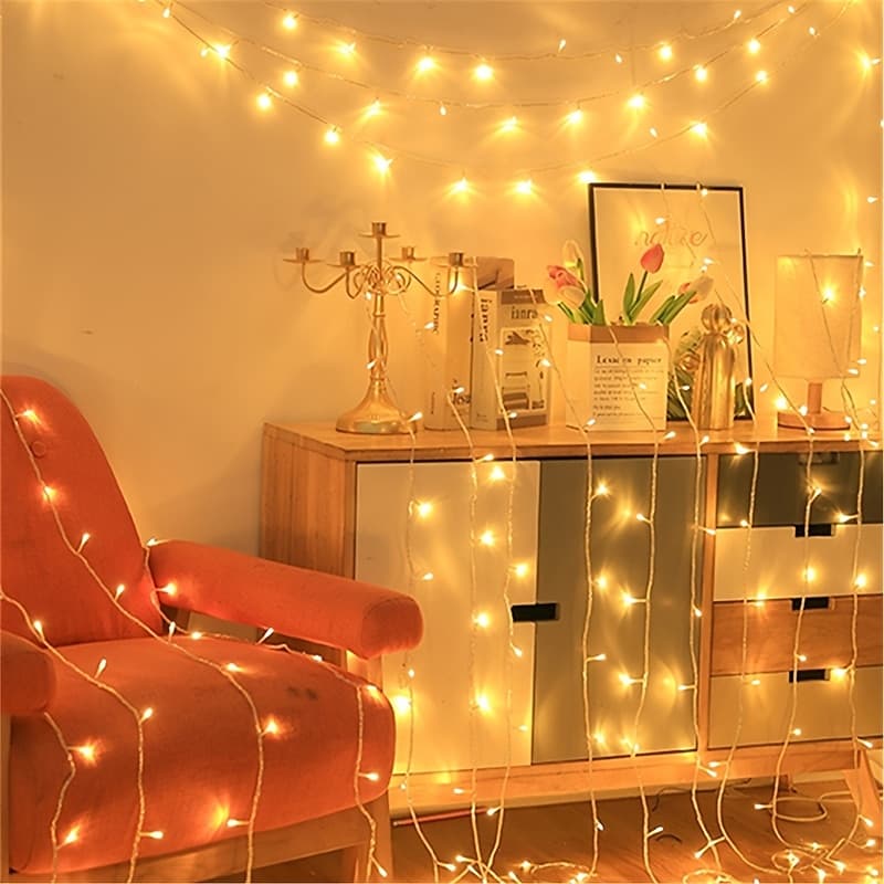 Elegant Wedding Party Reception LED Window Curtain String Lights – 3M/6M 600LEDs Twinkle Starfor Home & Garden Decor EU/US/AU/UK Plug 2025 - GBP £22 thumbnail 15