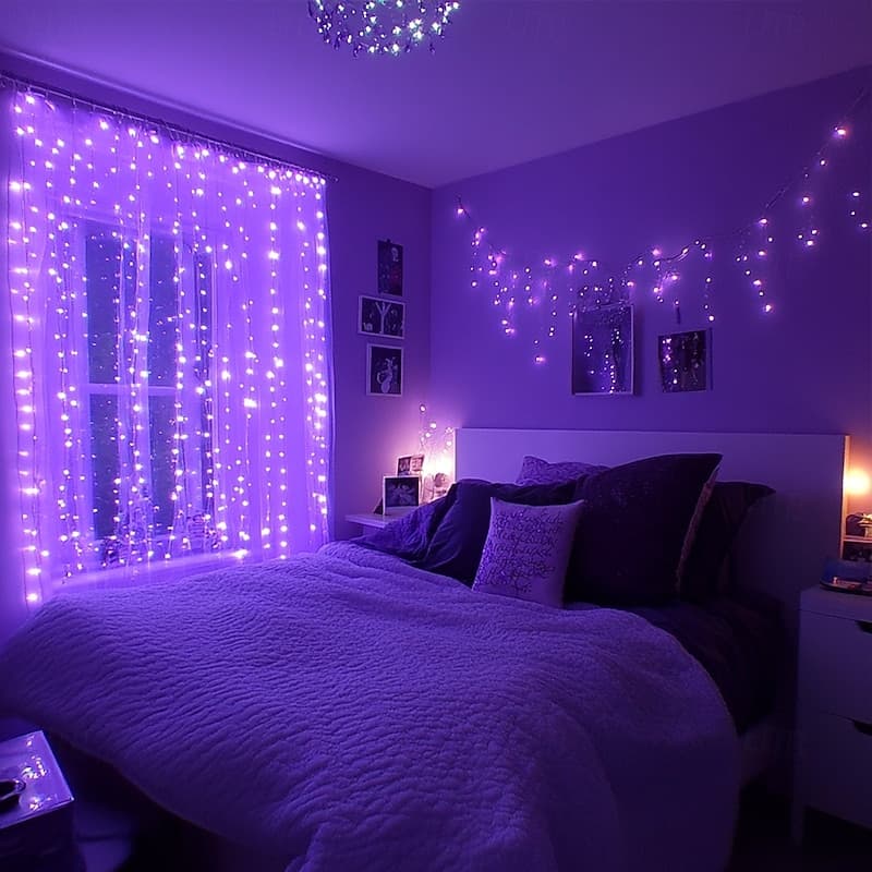 Elegant Wedding Party Reception LED Window Curtain String Lights – 3M/6M 600LEDs Twinkle Starfor Home & Garden Decor EU/US/AU/UK Plug 2025 - GBP £22 thumbnail 4