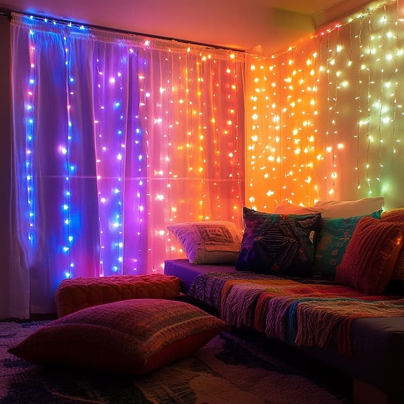 Elegant Wedding Party Reception LED Window Curtain String Lights – 3M/6M 600LEDs Twinkle Starfor Home & Garden Decor EU/US/AU/UK Plug 2025 - GBP £22 thumbnail 5