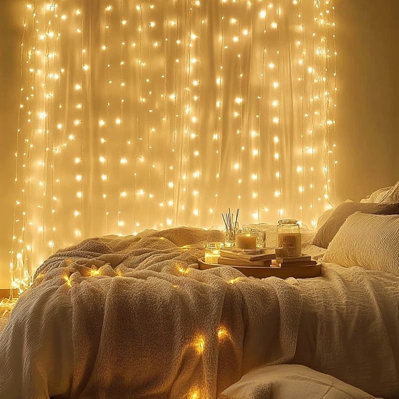 Elegant Wedding Party Reception LED Window Curtain String Lights – 3M/6M 600LEDs Twinkle Starfor Home & Garden Decor EU/US/AU/UK Plug 2025 - GBP £22 - Image 1