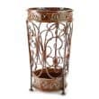 Brelso Super Quality Umbrella Stand, Umbrella Holder, Antique Look Metal, Entry Hallway Décor, Round Style, w/Removable Drip Tray. (Gold-Brown) thumbnail 2