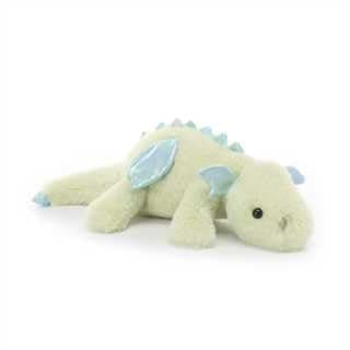 Apricot Lamb Lying Dragon Soft Cute Plushies Toy for Kids, Cuddly Stuffed Animal for Baby Girls and Boys, Fluffy Green Lying Dragon 15 Inches (Green) - Image 1