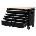 HuskyTools Workbench, Extra Deep 46 in. 9-Drawer Mobile, Wood, Black, 200 lb Load Capacity thumbnail 4