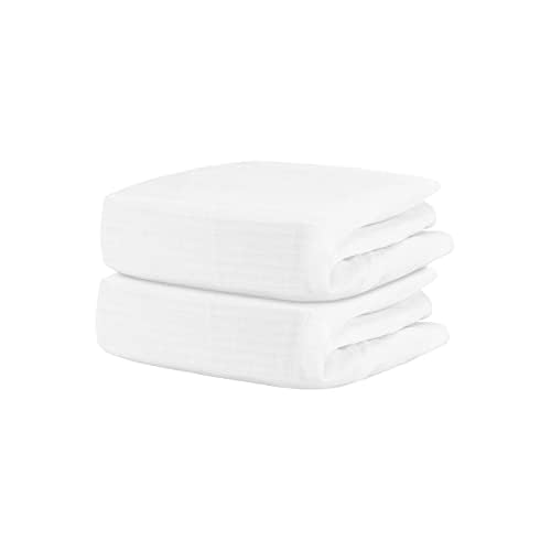 Newton Baby Organic Fitted Crib Sheets (2-Pack) - Ultra-Breathable and Soft, 100% Organic Muslin Cotton, Fits All Standard Cribs, White… - White - Image 1
