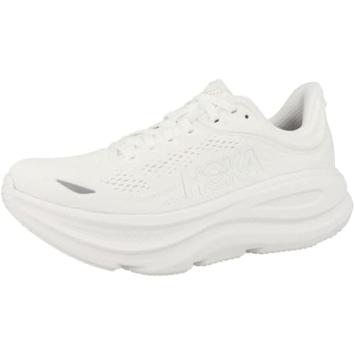 Hoka Women's Bondi 9 Sneaker, White/White, 9 Wide thumbnail 4