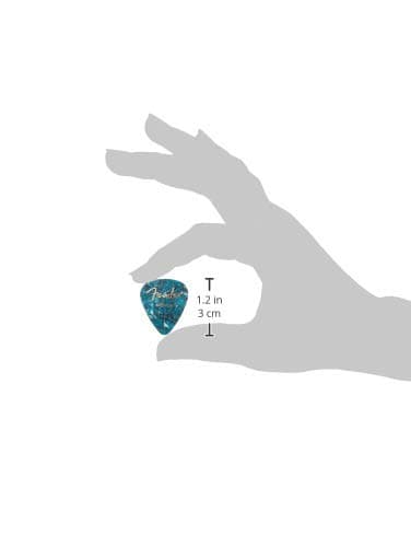 Fender Premium Celluloid Guitar Picks 351 Shape, Ocean Turquoise, Medium, 12-Pack thumbnail 2