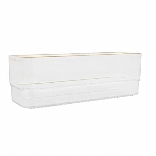 Martha Stewart Kerry Plastic Stackable Office Desk Drawer Organizers, 6" x 3", 6 Pack, with Gold Trim - 6" x 3" thumbnail 10