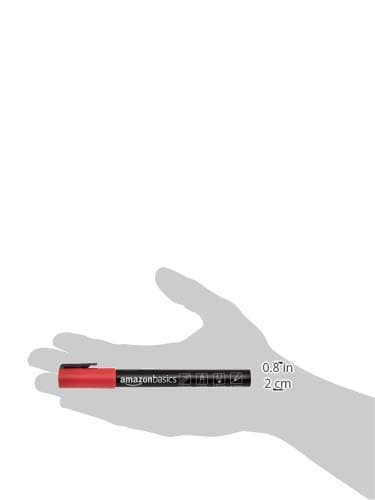 Amazon Basics Bullet/Chisel Reversible Tip Chalk Markers, Fine Point, 8-Pack, Bright Colors thumbnail 3