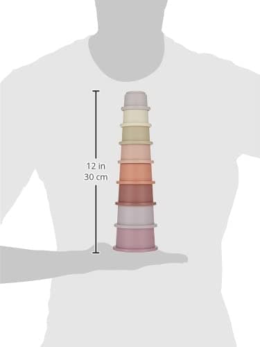 mushie Stacking Cups Toy 8pcs | Made in Denmark (Petal) thumbnail 3