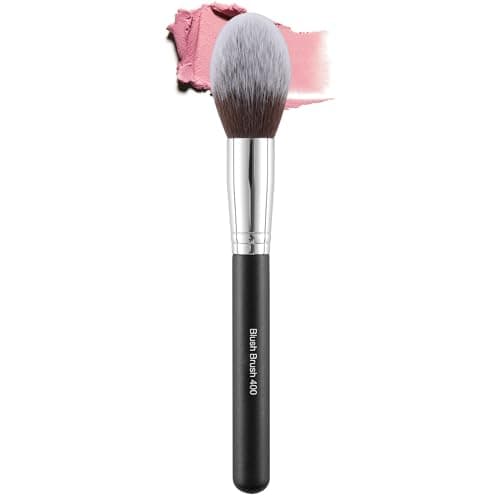 ENERGY Blush Brush for Makeup Cheeks Tapered Highlighter Face Makeup Brush For Loose,Cream,Minerals or Pressed Blusher Contour Bronzer Setting Powders Fluffy Large Powder Brush Vegan Synthetic Black - Image 1
