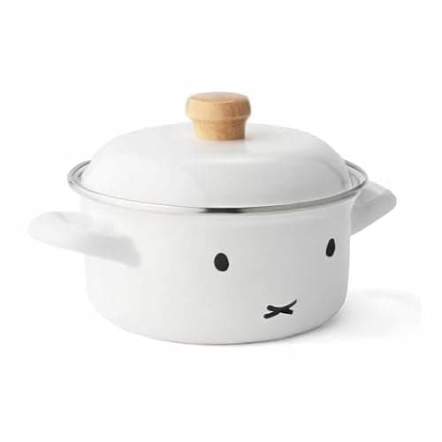 Fuji Horo Casserole Two-Handed Pot, White, Induction Compatible, 5.9 inches (15 cm), Miffy Face thumbnail 3
