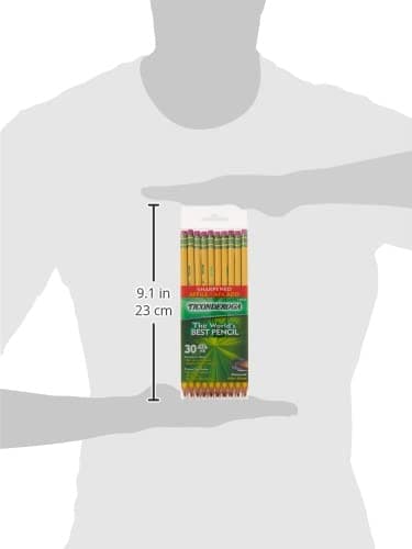 Ticonderoga Wood-Cased Pencils, Pre-Sharpened, #2 HB Soft, Yellow, 30 Count thumbnail 3