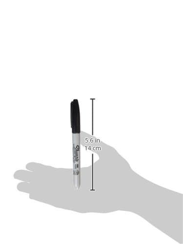 Sharpie Permanent Markers Set Quick Drying And Fade Resistant Fine Point Marker For Wood Plastic Paper Metal And More Drawing Coloring And Poster Marker Black 12 Count thumbnail 3