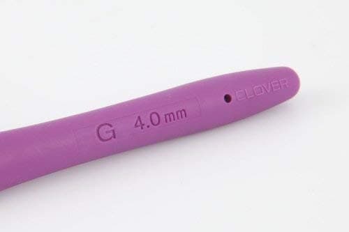 Clover 1045/G Purple Amour Crochet Hook, Size G, 4.0mm thumbnail 5