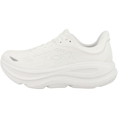 Hoka Women's Bondi 9 Sneaker, White/White, 9 Wide - Image 1