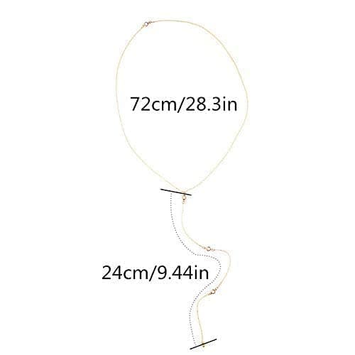 Artmiss Wedding Bridal Backdrop Necklace Crystal Back Necklace Gold Jewelry for Women thumbnail 5