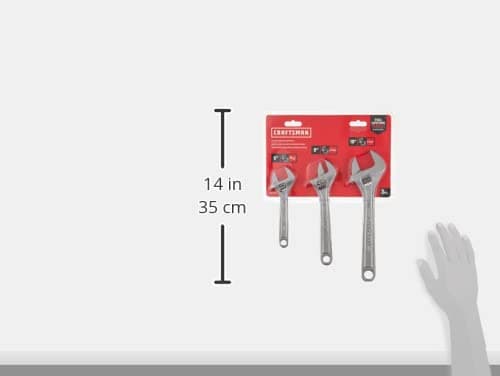 CRAFTSMAN Adjustable Wrench Set, 3-Piece All Steel, Metirc and SAE Scale (CMMT12001) thumbnail 2