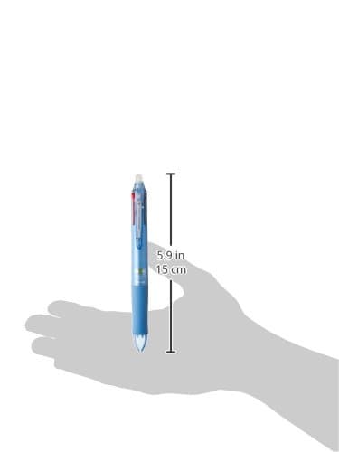 Pilot Frixion 4 Color Ballpoint Pen, Light Blue Body (LKFB-80EF-LB) thumbnail 2