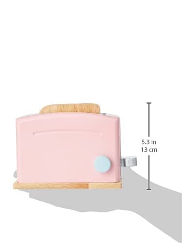 KidKraft Set Tostapane Giocattolo Pastello in Legno, Set Mini Elettrodomestici con Cibo Giocattolo per Cucina per Bambini, Accessori Cucina Bambini, 63374 thumbnail 3