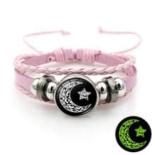 Thalireth 2PCS Luminous Sun And Moon Couples Friendship Matching Love Bracelets Leather Y2k Spirilet Glow In The Dark Adjustable Bracelets Love Gift for Him & Her thumbnail 3