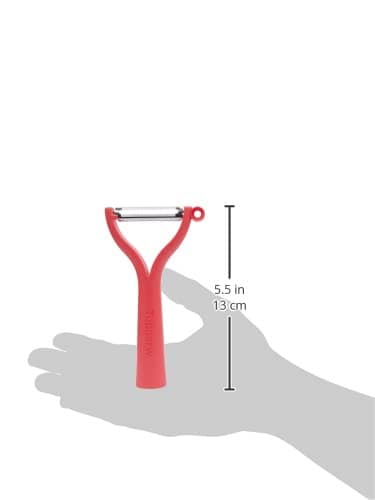 TUPPERWARE D119 Universalschäler Schäler rot Sparschäler Spargel, 14 cm thumbnail 2