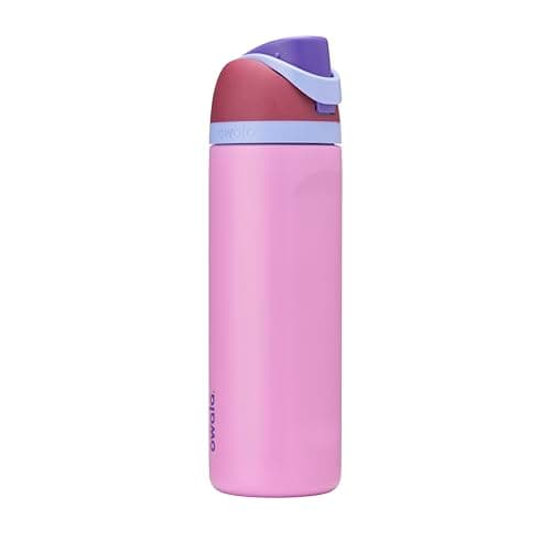 Owala FreeSip Insulated Stainless Steel Water Bottle with Straw for Sports and Travel, BPA-Free Sports Water Bottle, 24 oz, Plum/Orchid, Electric Orchid - Image 1