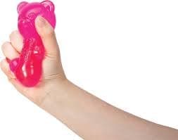 Schylling NeeDoh Gummy Bear - Sensory Fidget Toy with Jelly-Like Filling - 3.5" Tall - Pink (Pack of 1) thumbnail 4