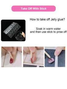 10 Short Almond Handmade Press On Nails | 3D Floral with Cute Water Drop Decor&Starfish&Seashell,New styles for Autumn & Winter | Skip Salon Trips, Easy to Apply & Remove, Reusable (Seashell（XS）, XS) thumbnail 8