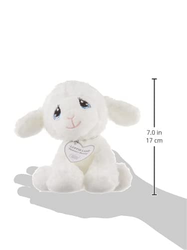 Aurora Precious Moments 7.5" Luffie Lamb Small Adorable Plush | Signature teardrop eyes with heart-shaped inspiration tags thumbnail 2
