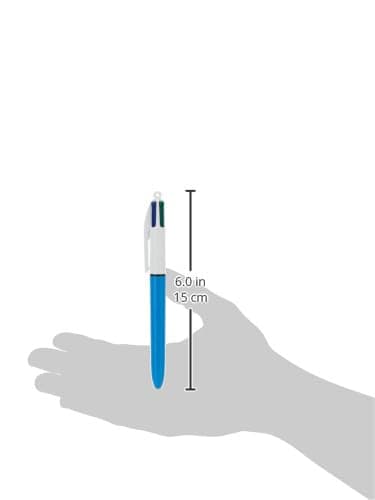 BIC 4-Color Retractable Ballpoint Pens with 1.0 mm Medium Point and Assorted Ink Colors, 12-Count Pack thumbnail 2