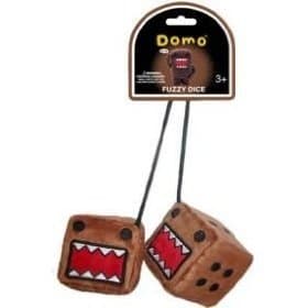 Domo Kun - Pair of Fuzzy Dice for Rear View Mirror - Image 1