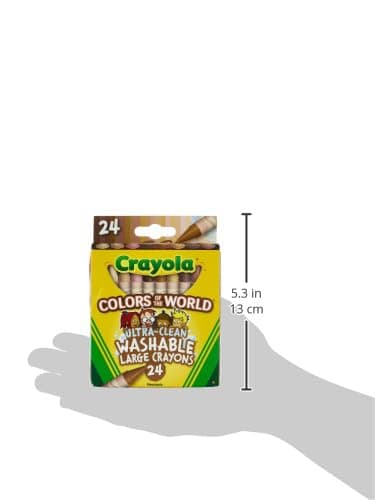 Crayola 24 Ct Large Ultra-Clean Washable Crayons, Colors of the World thumbnail 2