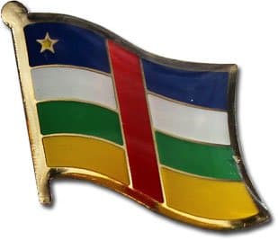 Central African Republic Flag Die-struck Metal Single Lapel Pin with Butterfly Clasp Closure thumbnail 2