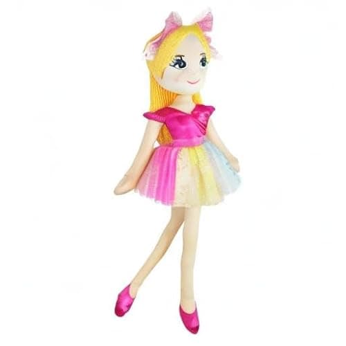 June Garden 30" XL Ballerina Princess Polina - Stuffed Plush Life Size Soft Doll - Pink Outfit - Gift for Toddlers and Little Girls thumbnail 8