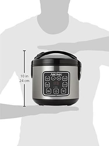 AROMA Digital Rice Cooker, 4-Cup (Uncooked) / 8-Cup (Cooked), Steamer, Grain Cooker, Multicooker, 2 Qt, Stainless Steel Exterior, ARC-914SBD thumbnail 8