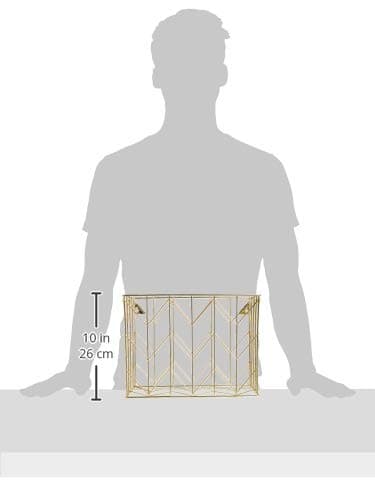 U Brands Hanging File Desk Organizer, Wire Metal, Gold - 894U02-06 thumbnail 2