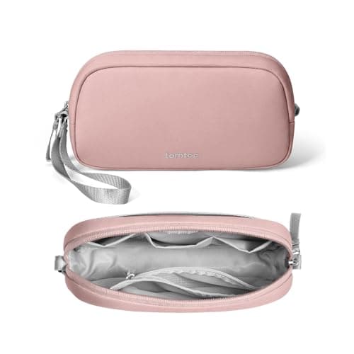 tomtoc Electronics Organiser Travel Case, Water Resistant Travel Bag Cable Organiser for Essentials, Tech Pouch Accessories Carry Storage for Cord, Phone, Cables, Airpods, USB Flash Drive, Daily Items - Image 1