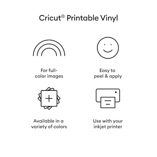 Cricut Clear Vinyl Sticker Paper (40 Transparent Sheets, 8.5x11), Printable Stickers For Inket Printer - Compatible with Cricut Maker, Explore, & Joy Xtra Machines thumbnail 2