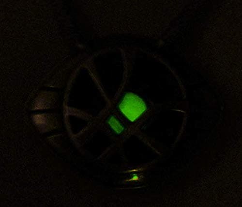 HUAWELL 2 Piece Dr Cosplay Costume Strange Necklace Eye of Agamotto Costume Prop Stone Pendant Glow in The Dark thumbnail 5