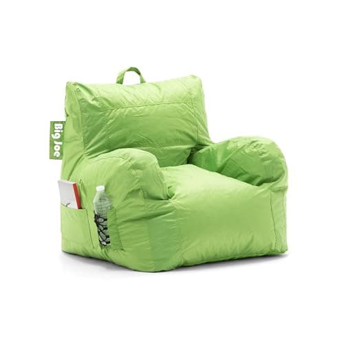 Big Joe Dorm Bean Bag Chair with Drink Holder and Pocket, Spicy Lime Smartmax, Durable Polyester Nylon Blend, 3 feet - Image 1