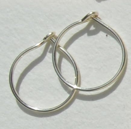 Solid Sterling Silver Hoops | Thin Sleeper Hoop Earrings for Women Sleepers Endless Wire Earrings for Sleeping Hypoallergenic Sleep Small Tiny Real Silver Earring Hoops Huggie Dainty | Handmade in FL thumbnail 8