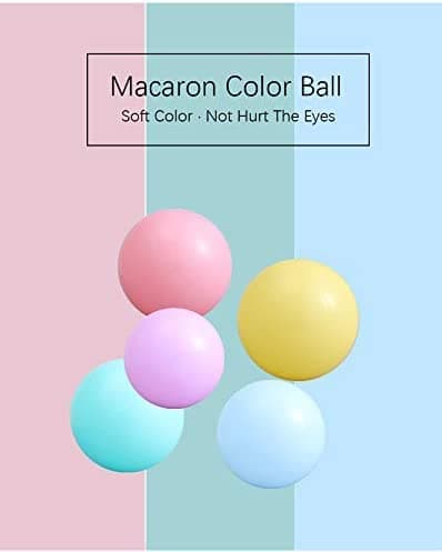 MoonxHome Ball Pit Balls for Toddlers, BPA Free Crush Proof Plastic Toy Balls for Ball Pit, Children's Pool Water Toys, Macaron Ocean Balls for Play Tent 2.15 Inch Pack of 100… - M-green&blue - 200 thumbnail 3