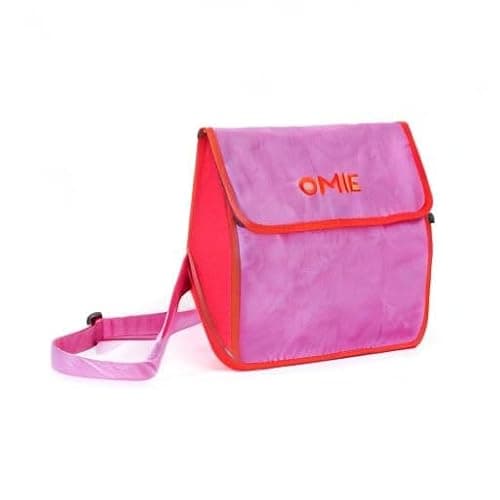 Omie OmieBox Lunch Bag - Washable, Foldable, Durable, WaterResistant Fabric with Interior Pocket and External Bottle Holder (Pink) thumbnail 7