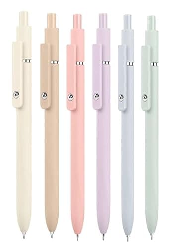 Hapikalor Gel Pens, 6 Pcs 0.5mm Quick Dry Black Ink Pens Fine Point Smooth Writing Pens, Cute Gifts for Women Stocking Stuffers for Teen Girls thumbnail 8