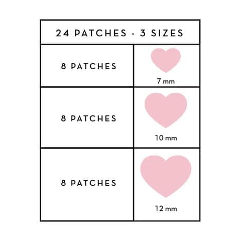 The Crème Shop Heart Shape Clear Skin Hydrocolloid Dark Spot Acne Patches - Infused with Salicylic Acid + Witch Hazel | Adhesive patches that fight pesky pimples. (72 Patches / 3 Sizes) thumbnail 4