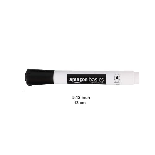 Amazon Basics Dry Erase Markers For Whiteboards, Chisel Tip, Low-Odor, Assorted Colors, Pack of 12 thumbnail 3