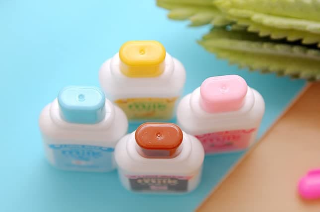 Brccee AC 4PCS Milk Bottle Correction tape Kawaii Cartoon Stationery Cute Students School Office Supplies (Brown, Blue, Yellow, Pink - Delivery with Random Color) thumbnail 6