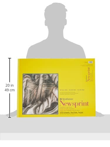 Strathmore 300 Series 18" x 24" Tape Bound Newsprint Sketch Pad, 100 Sheets/Pad (STTP3079181) thumbnail 4